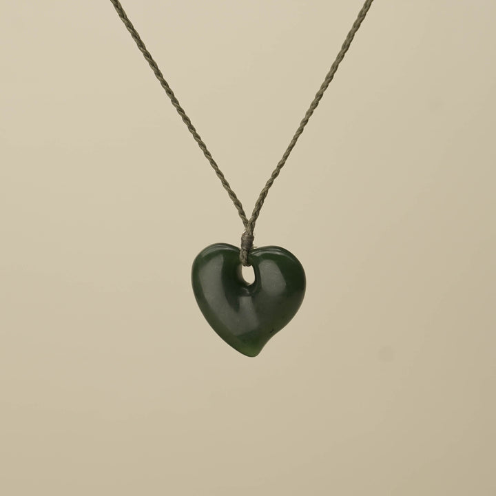 Manawa Heart Greenstone Medium Pendant