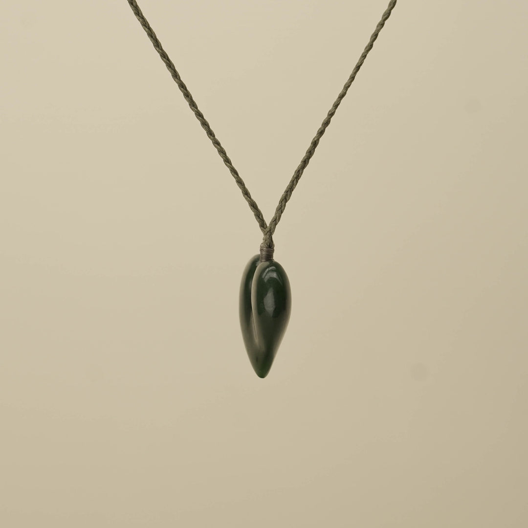 Manawa Heart Greenstone Medium Pendant