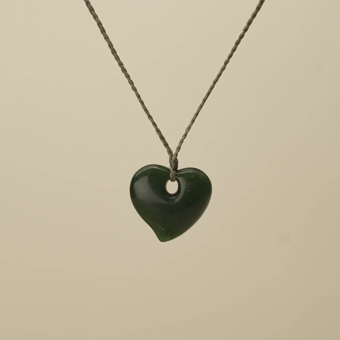 Manawa Heart Greenstone Medium Pendant