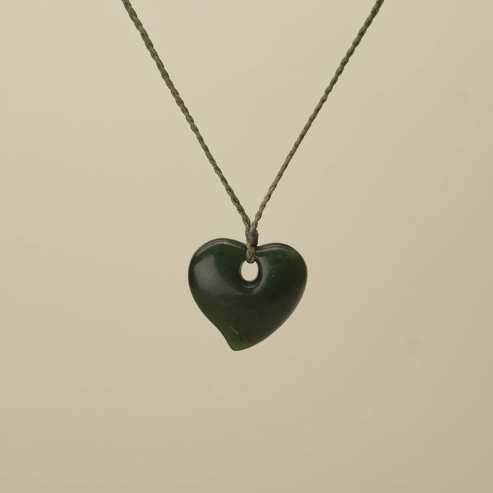 Manawa Heart Greenstone Medium Pendant