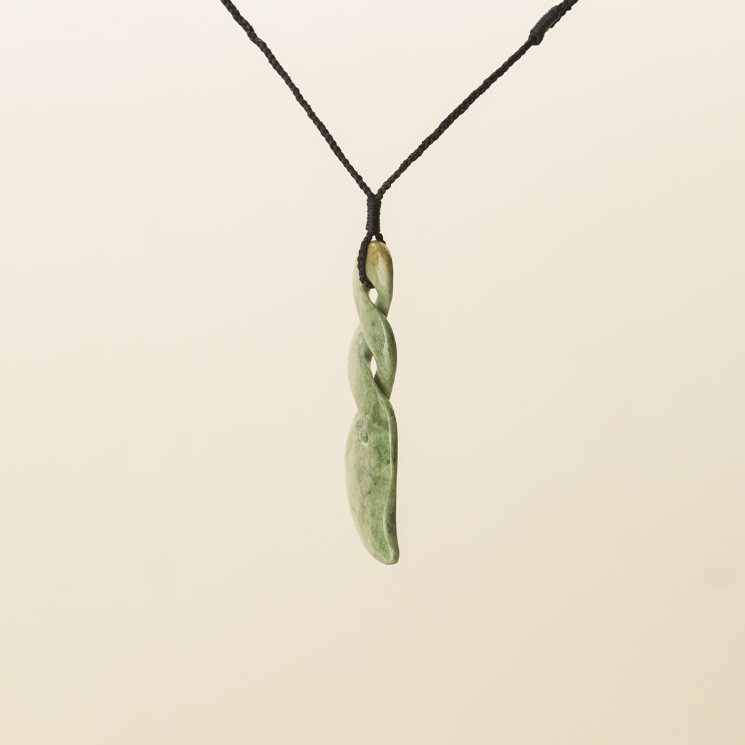 Raukaraka Large Double Pikorua Pounamu Pendant