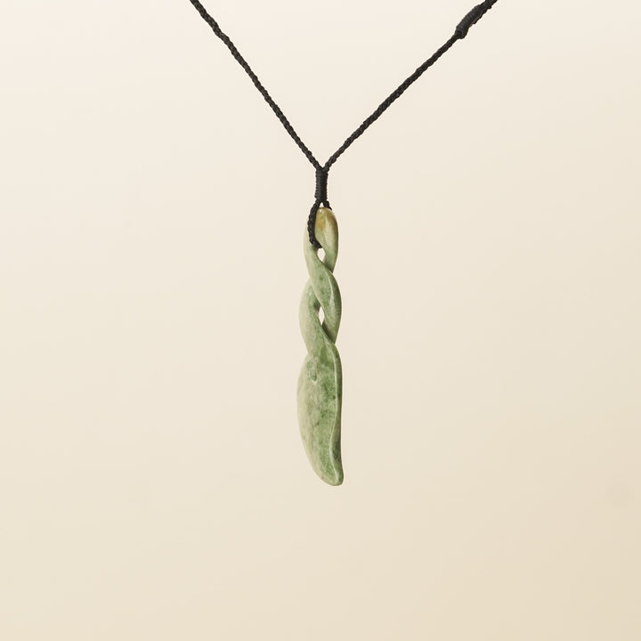 Raukaraka Large Double Pikorua Pounamu Pendant