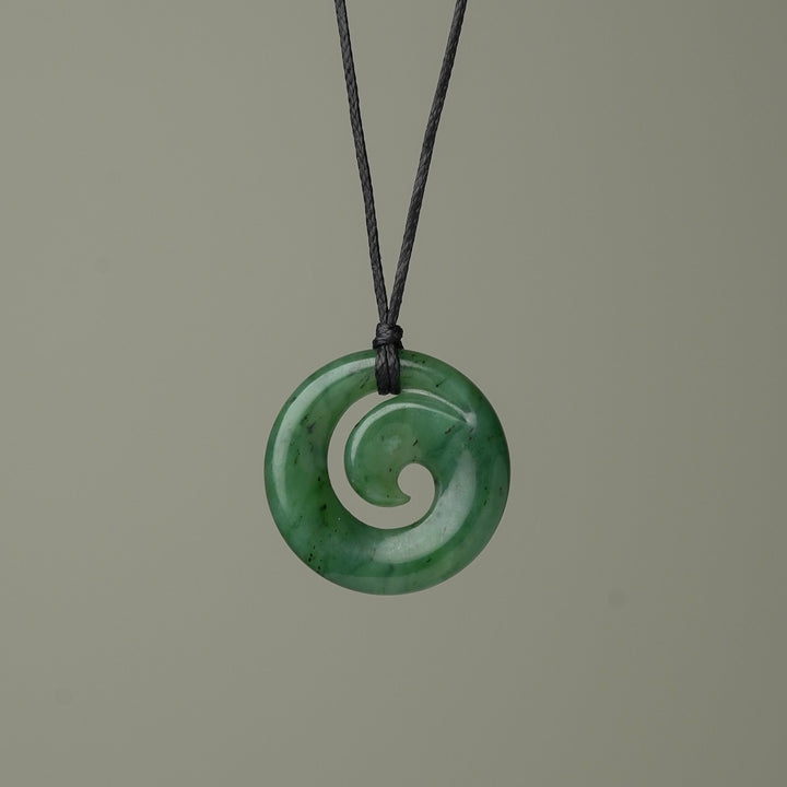 Small Greenstone Koru Pendant