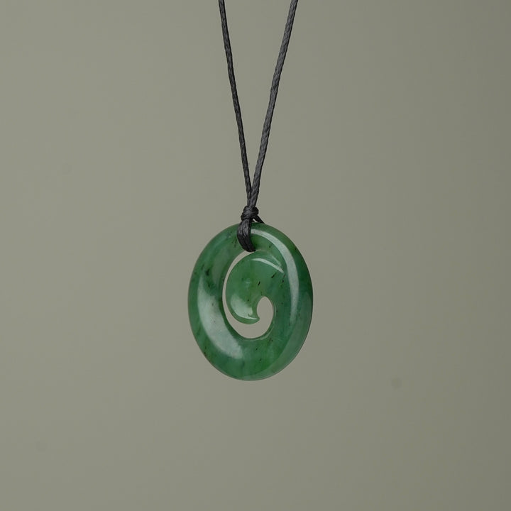 Small Greenstone Koru Pendant