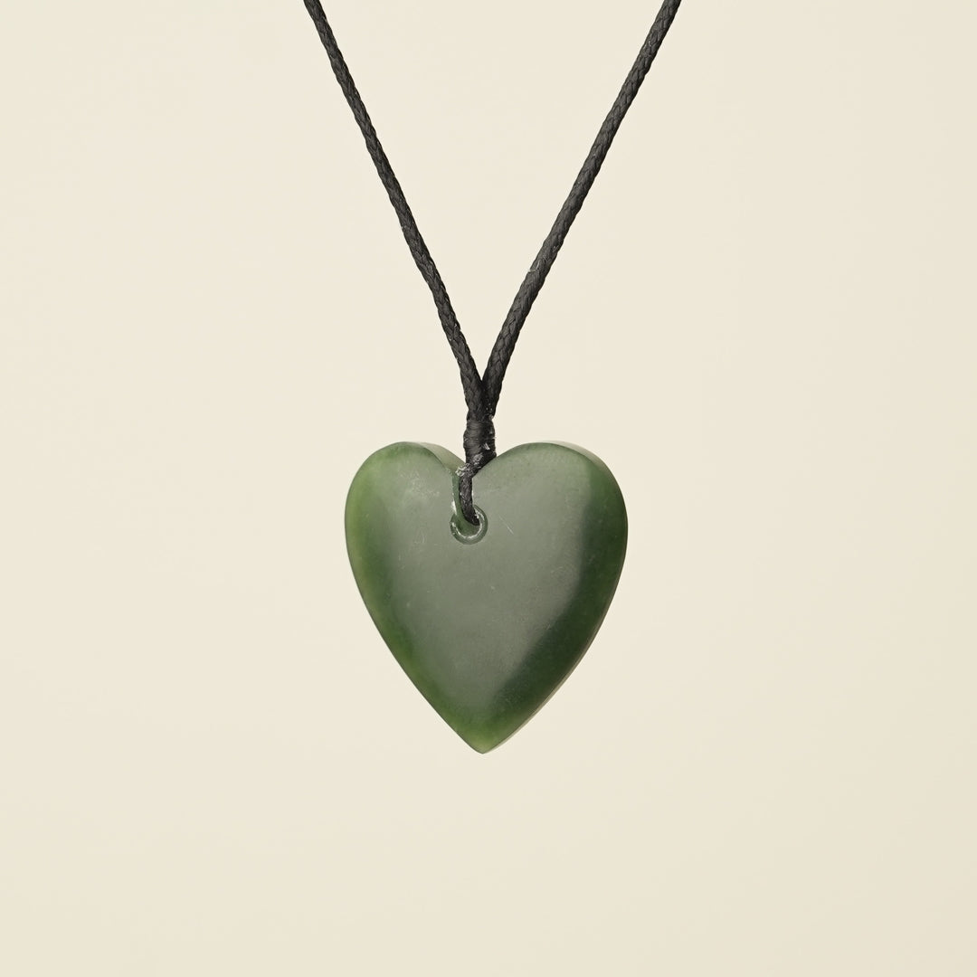 Manawa Heart Small Kawakawa Pounamu Pendant