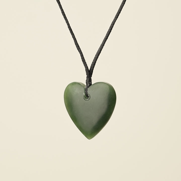 Manawa Heart Small Kawakawa Pounamu Pendant