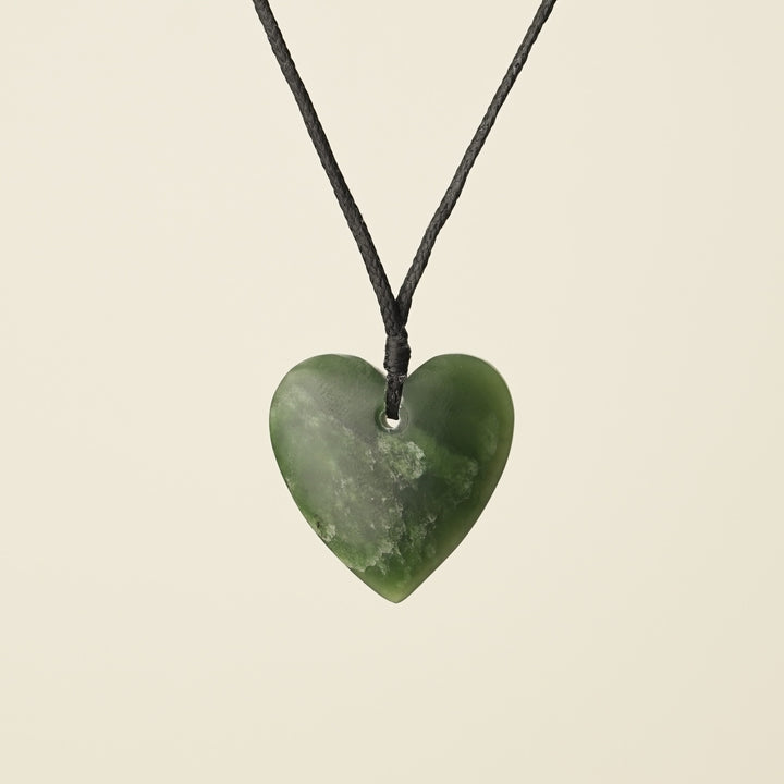 Manawa Heart Small Kawakawa Pounamu Pendant