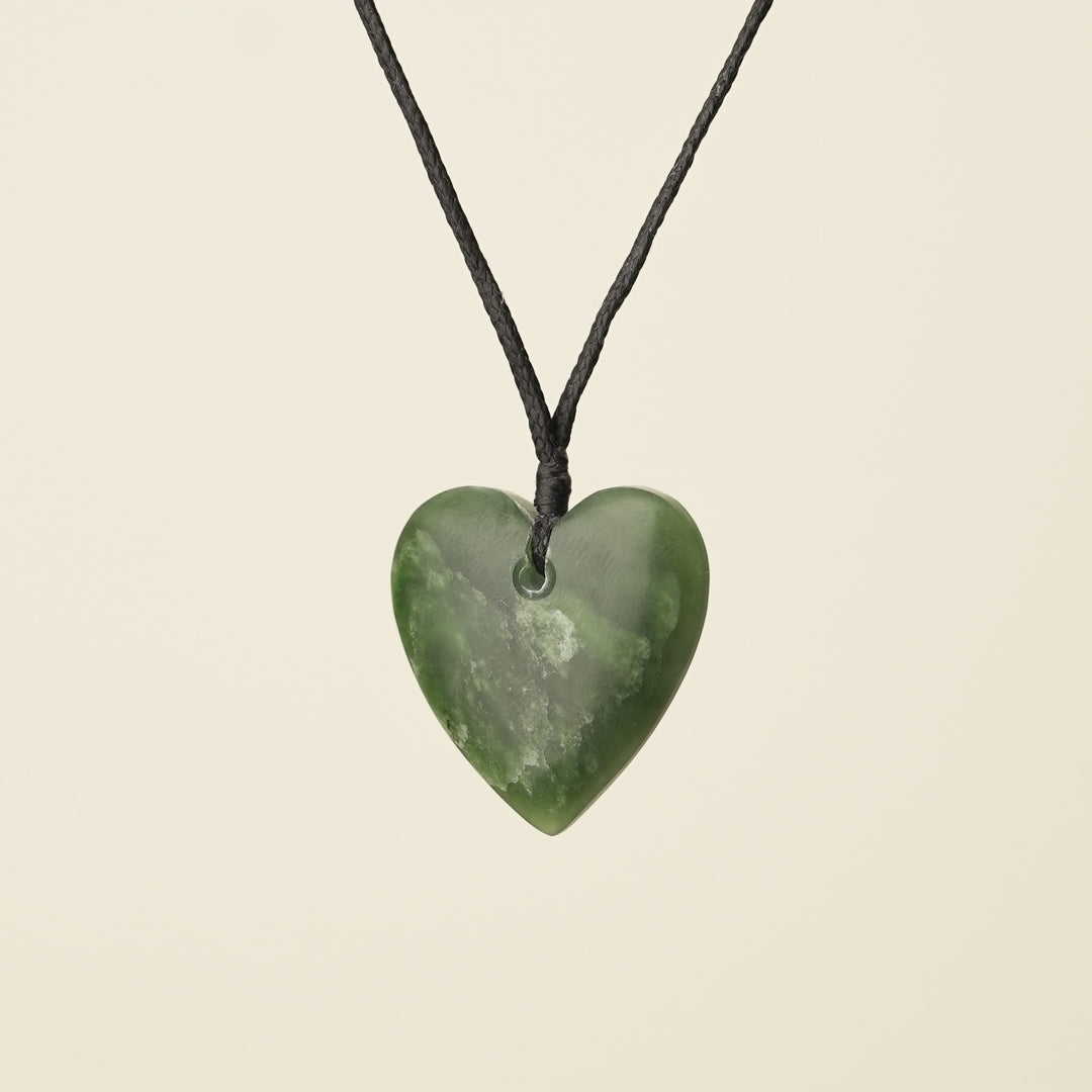 Manawa Heart Small Kawakawa Pounamu Pendant