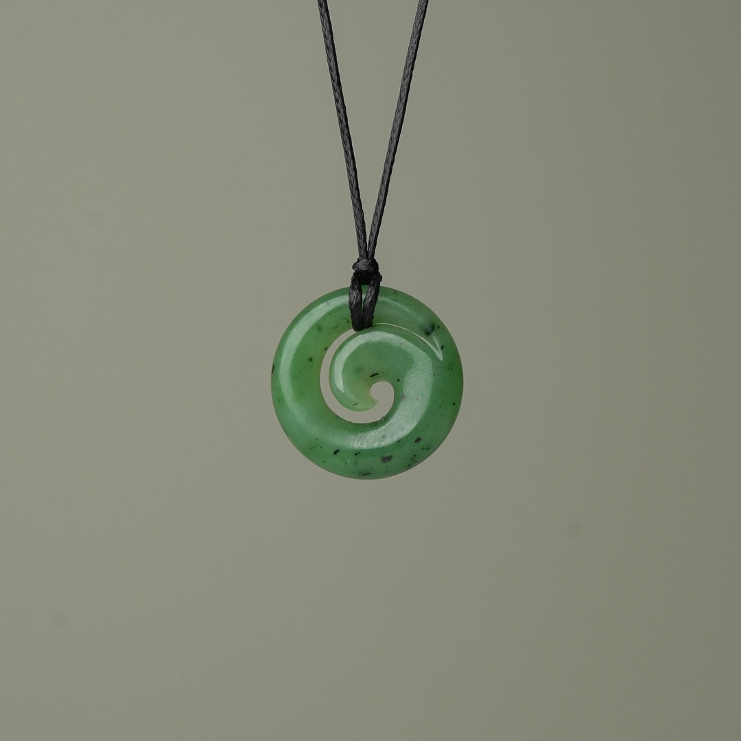 Extra Small Greenstone Koru Pendant