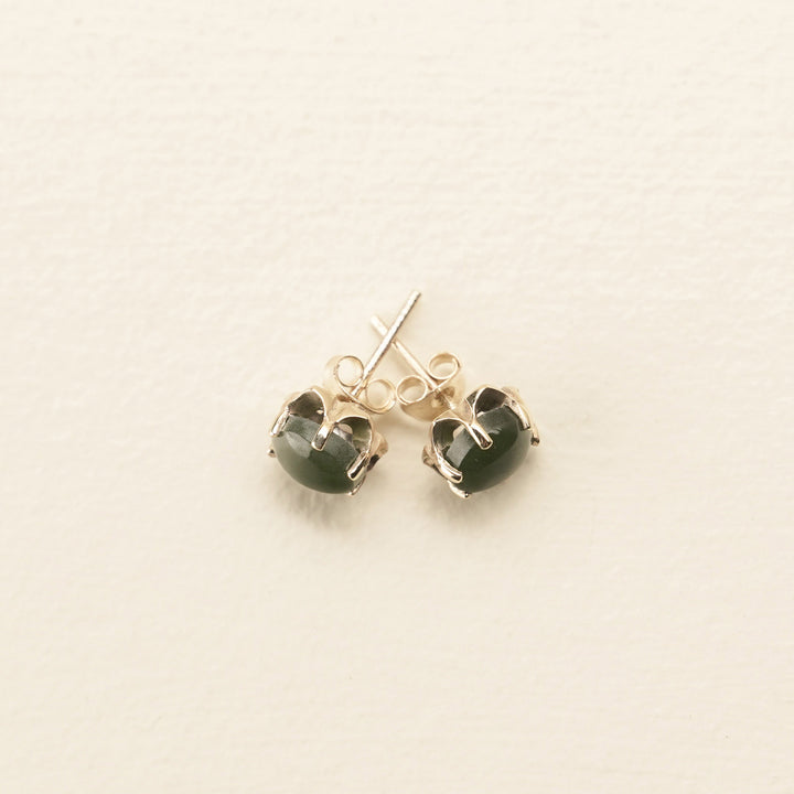 Kawakawa Pounamu 9ct Gold Stud Earrings