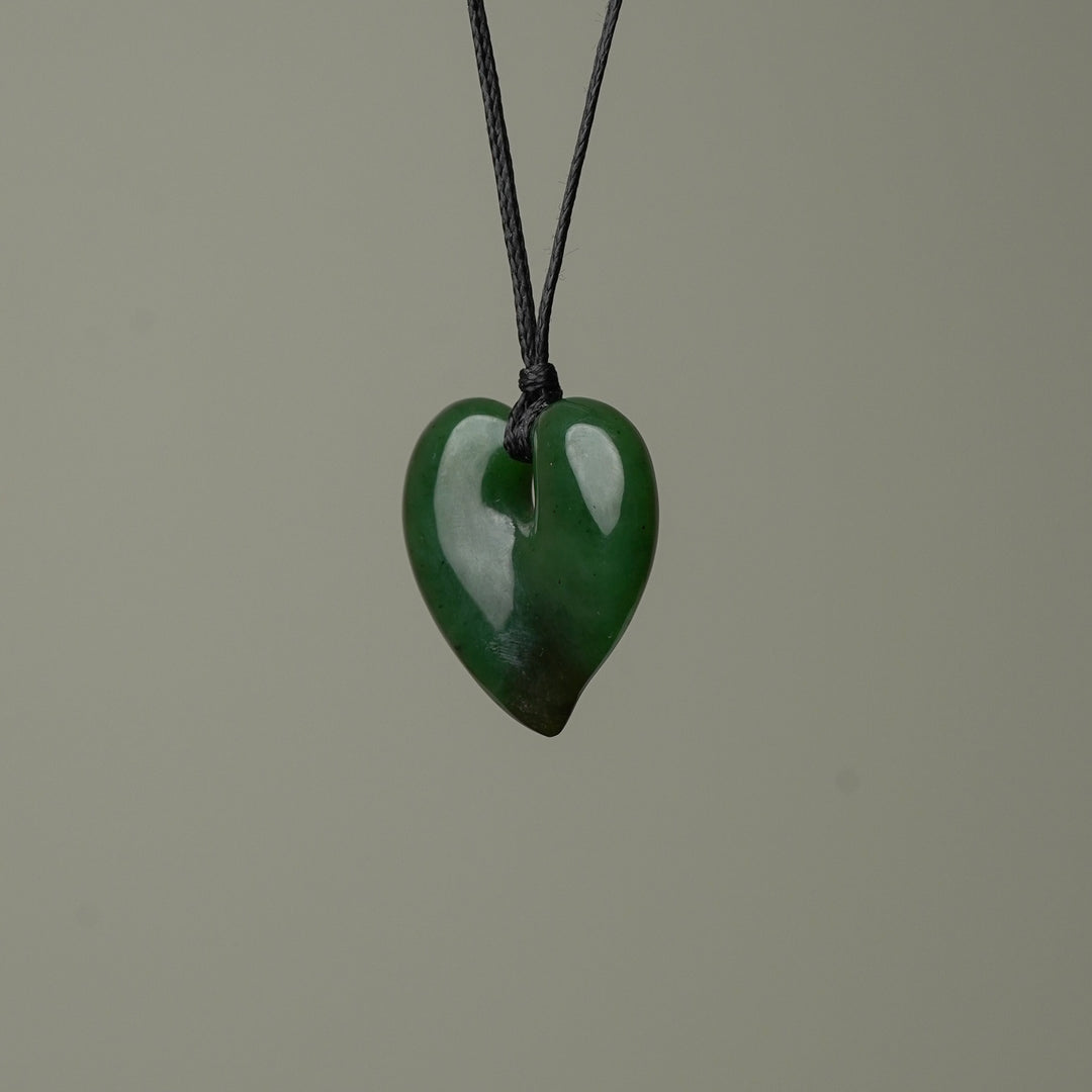 Medium Greenstone Heart Pendant