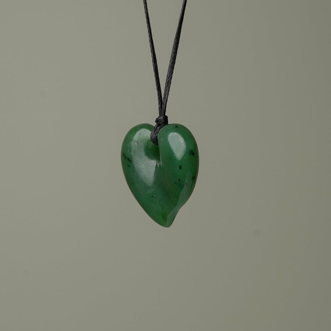 Medium Greenstone Heart Pendant