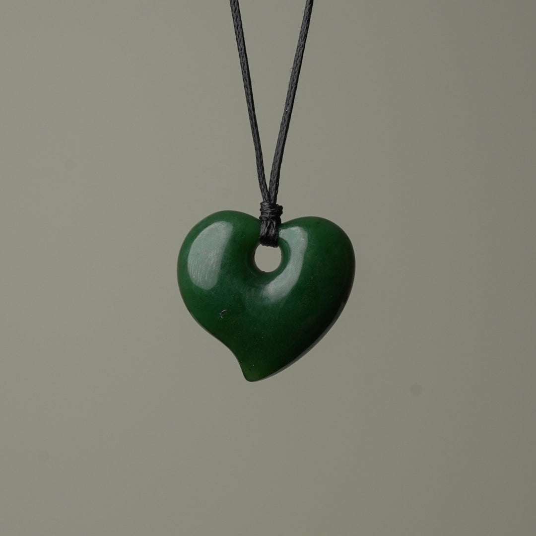 Medium Greenstone Heart Pendant