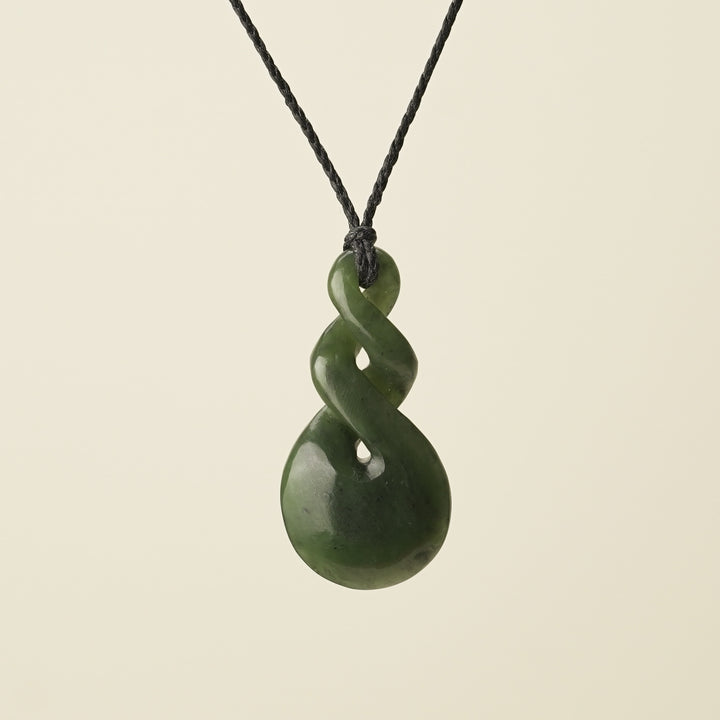 Double Pikorua – Pounamu Large Pendant