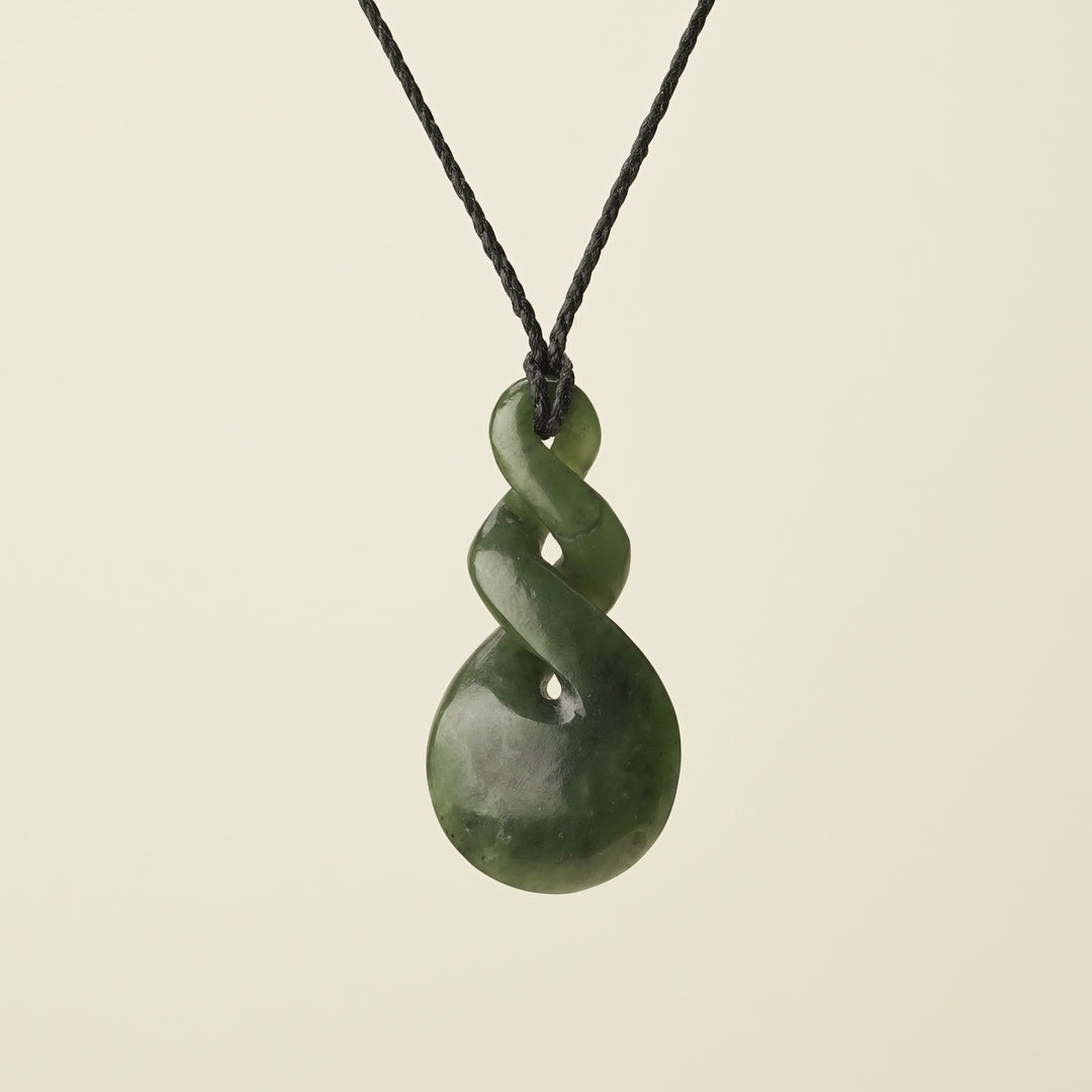 Double Pikorua – Pounamu Large Pendant