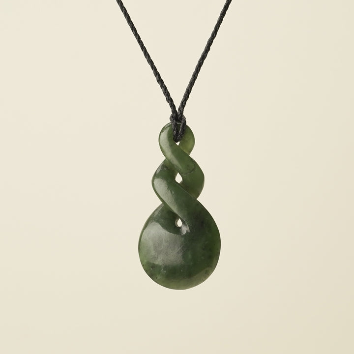 Double Pikorua – Pounamu Large Pendant