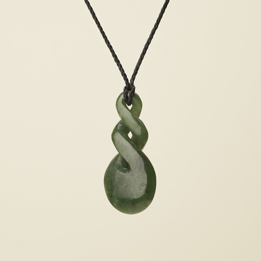 Double Pikorua – Pounamu Large Pendant