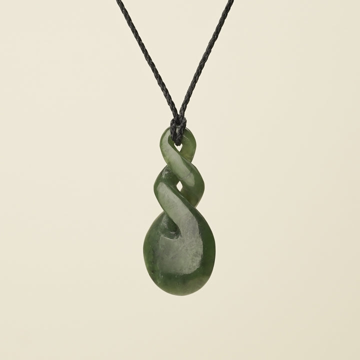 Double Pikorua – Pounamu Large Pendant