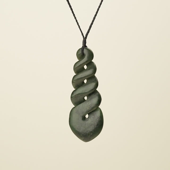 Extra Large Pikorua Twist Kawakawa Pendant
