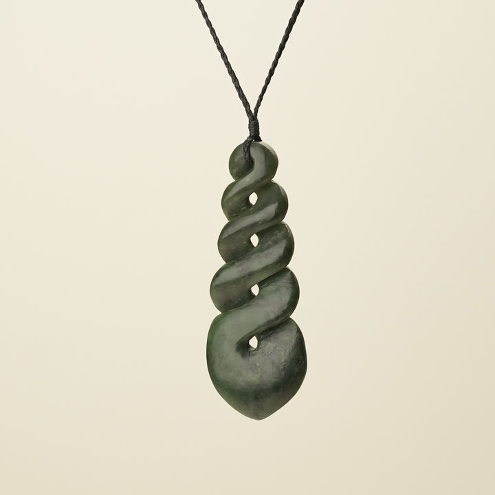 Extra Large Pikorua Twist Kawakawa Pendant