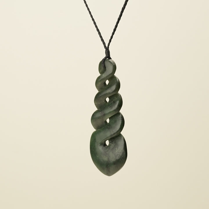 Extra Large Pikorua Twist Kawakawa Pendant