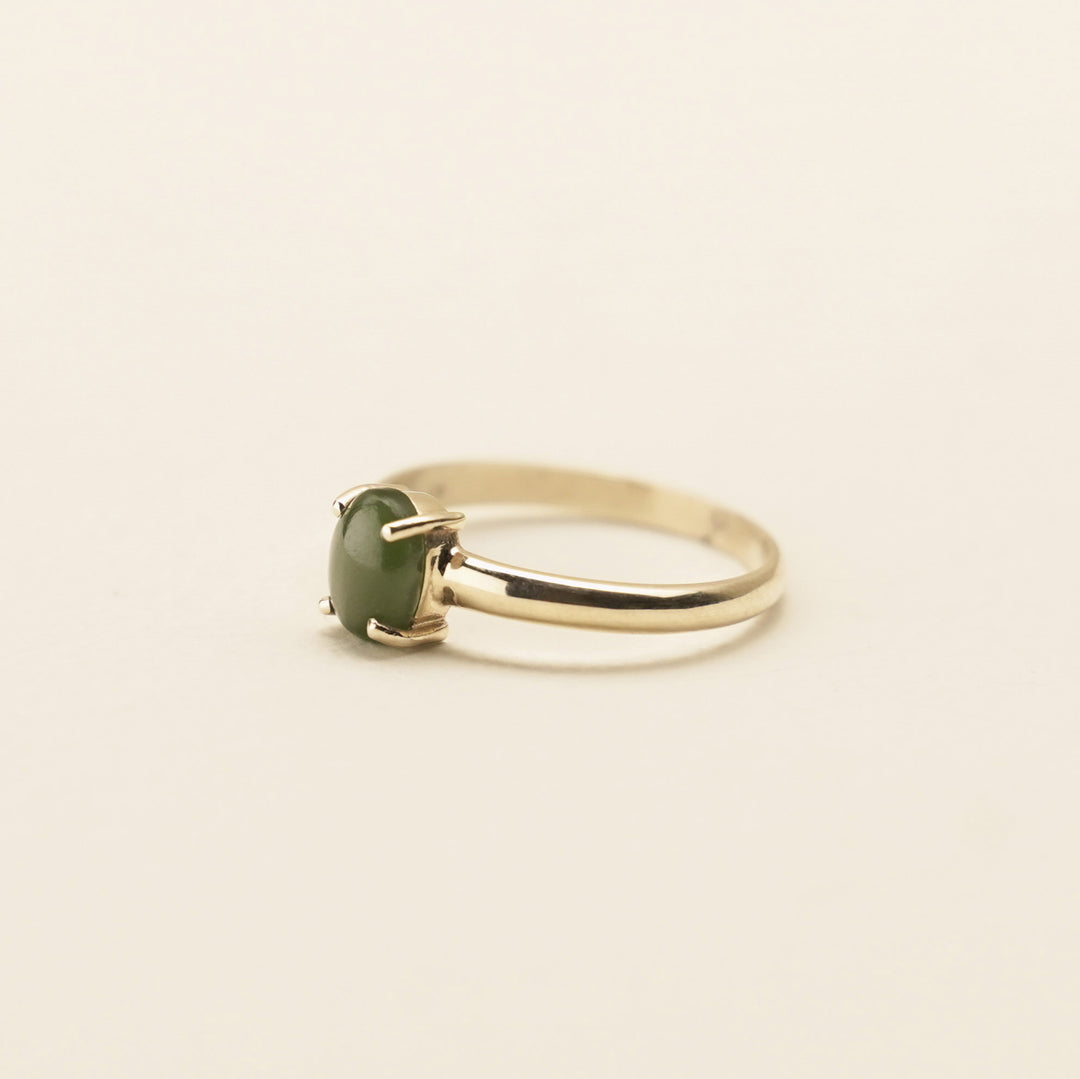 Kawakawa Pounamu 9ct Gold Ring