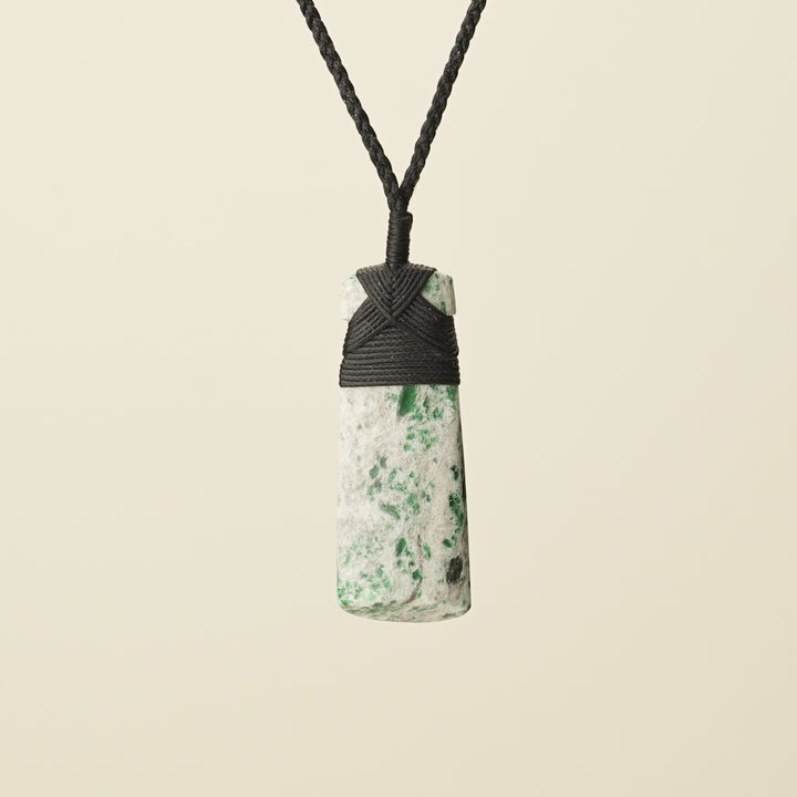 Toki Aotea Stone Medium Pendant, Black Binding