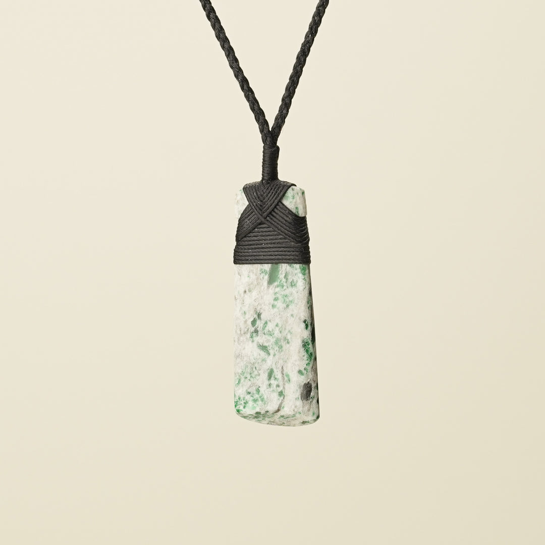 Toki Aotea Stone Medium Pendant, Black Binding