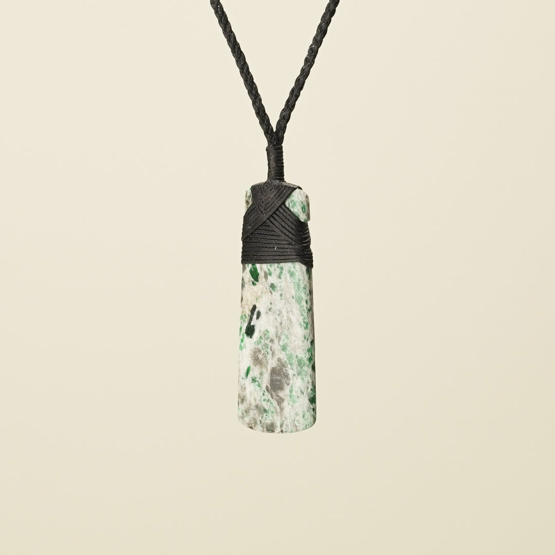 Toki Aotea Stone Medium Pendant, Black Binding