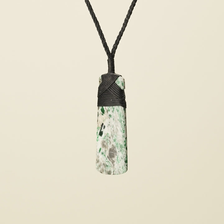 Toki Aotea Stone Medium Pendant, Black Binding