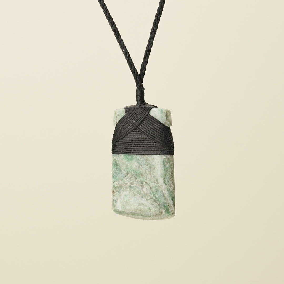 Toki Aotea Stone Large Pendant, Black Binding