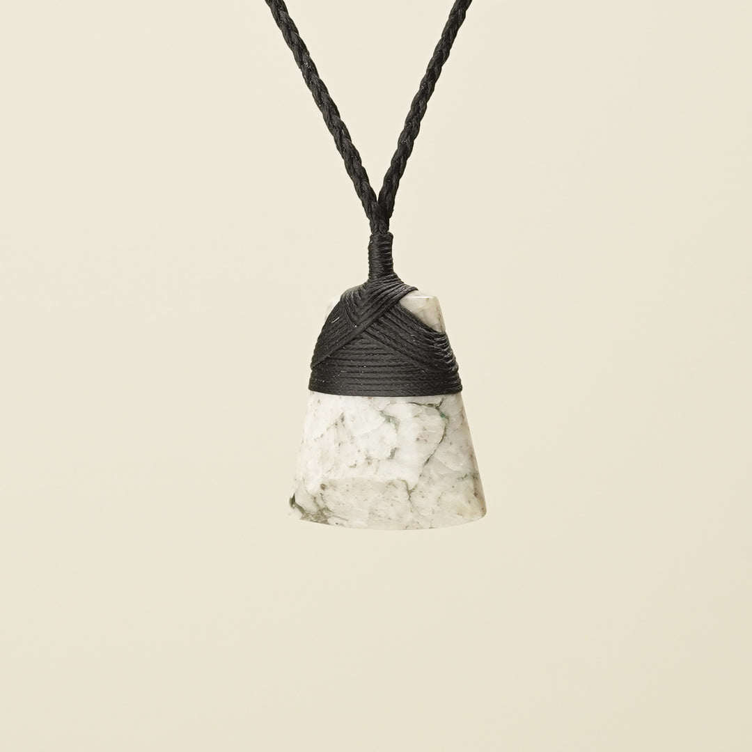 Toki Aotea Stone Small Pendant, Black Binding