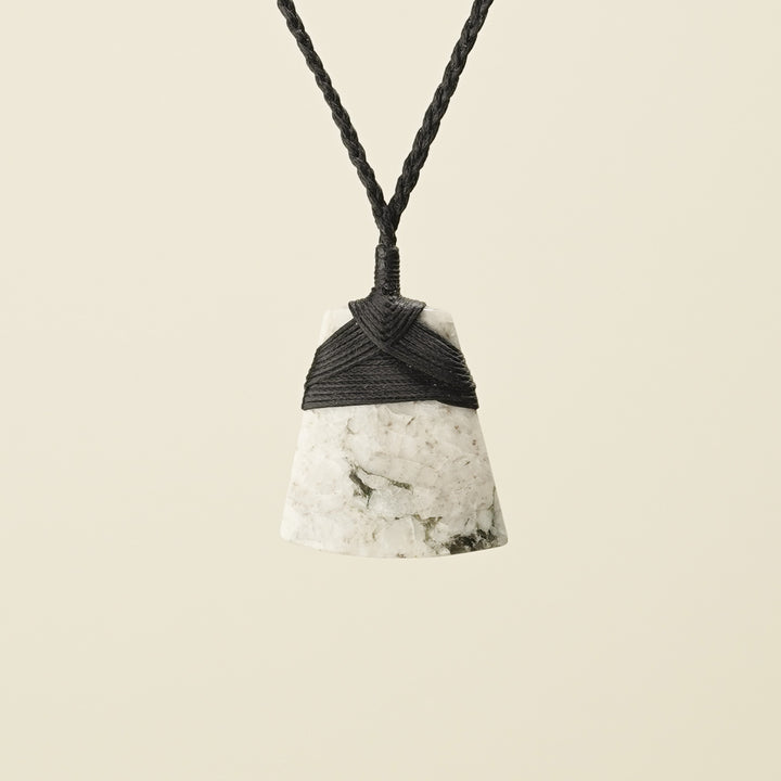 Toki Aotea Stone Small Pendant, Black Binding
