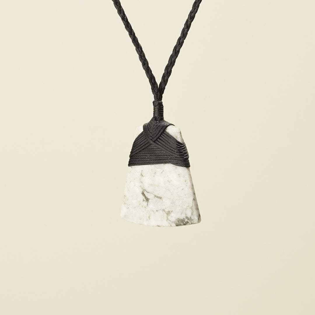 Toki Aotea Stone Small Pendant, Black Binding