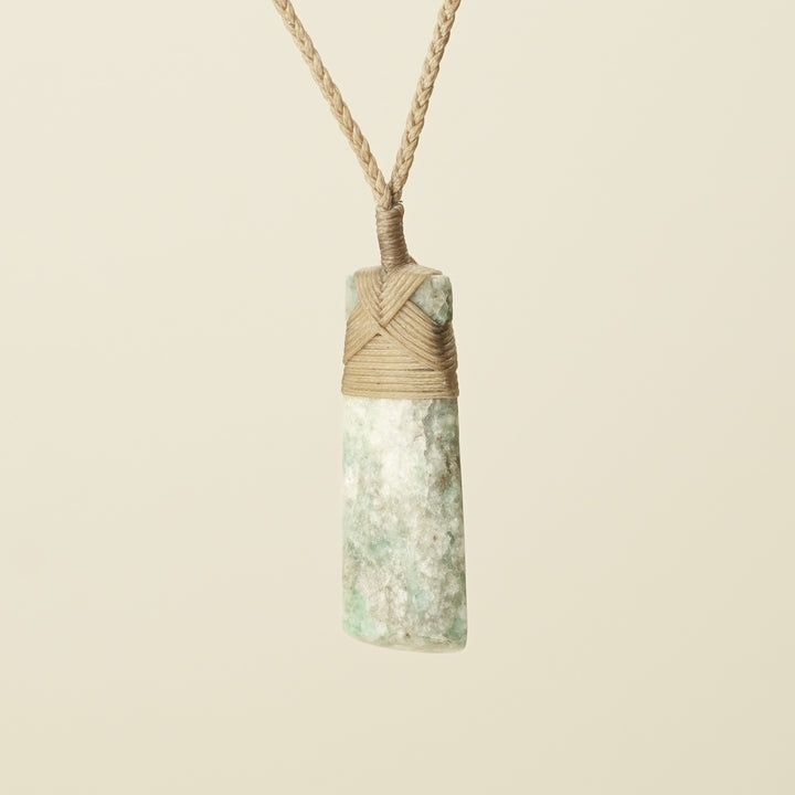 Toki Aotea Stone Medium Pendant, Tan Binding