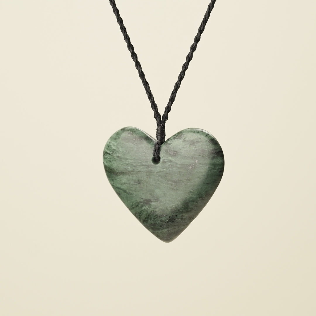 Manawa Heart Kawakawa Pounamu XL Pendant