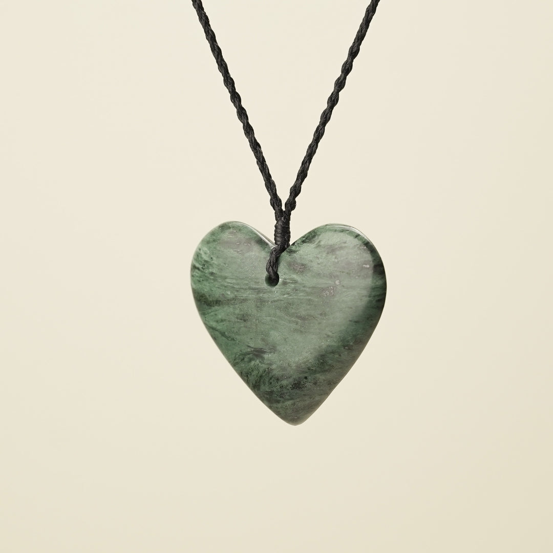 Manawa Heart Kawakawa Pounamu XL Pendant