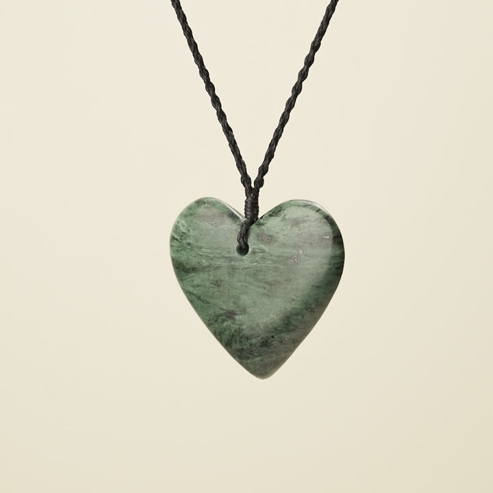 Manawa Heart Kawakawa Pounamu XL Pendant