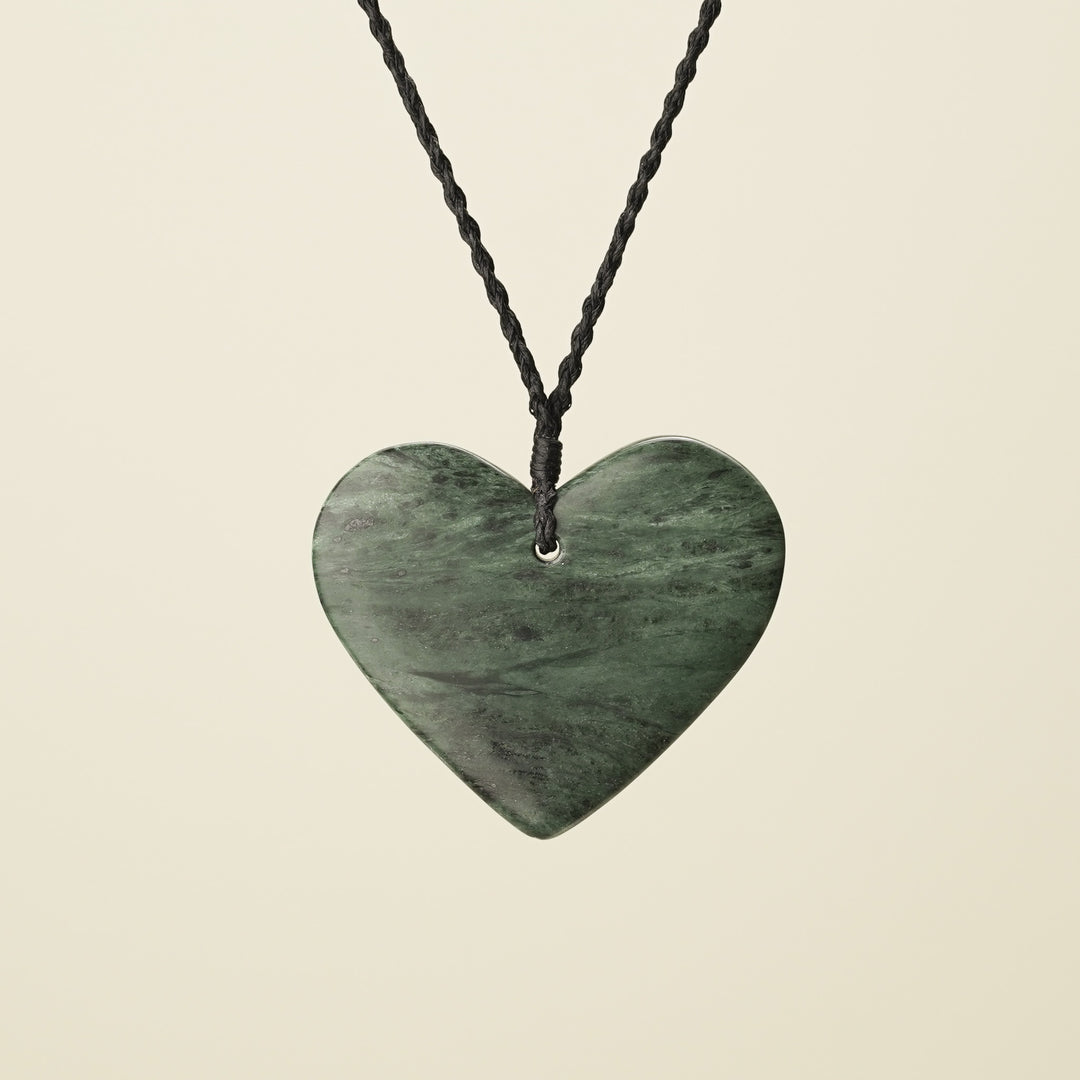 Manawa Heart Kawakawa Pounamu XL Pendant