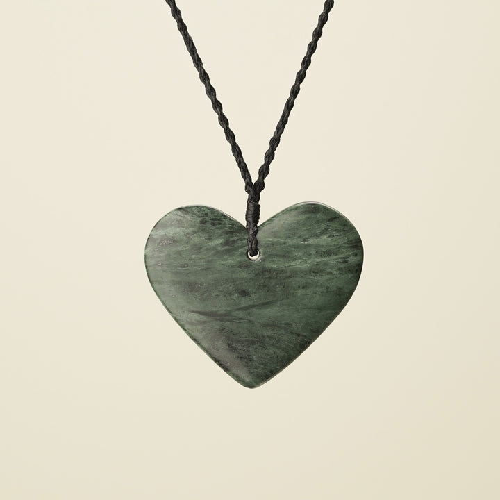Manawa Heart Kawakawa Pounamu XL Pendant