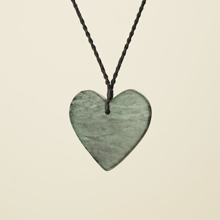 Manawa Heart Kawakawa Pounamu XL Pendant
