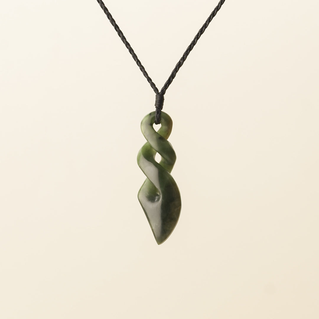 Medium Double Pikorua Pounamu Pendant