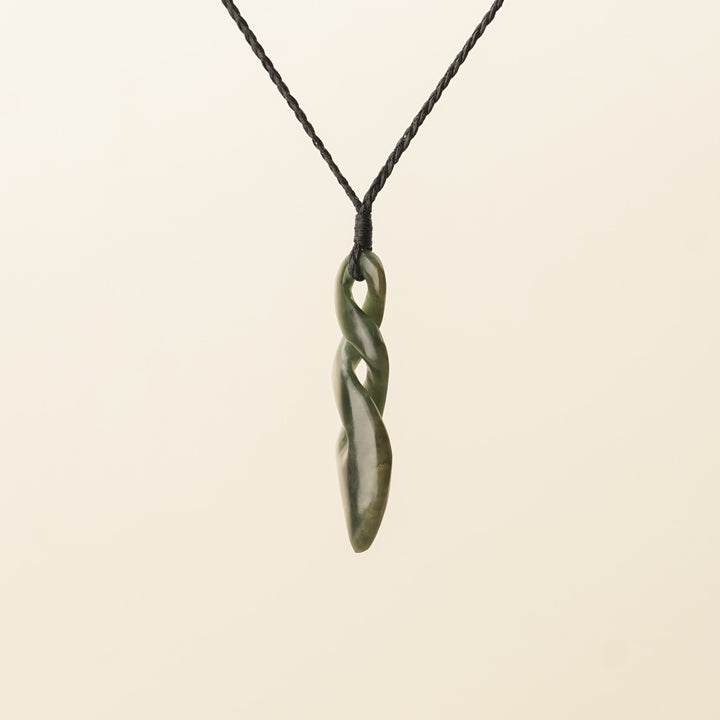 Medium Double Pikorua Pounamu Pendant