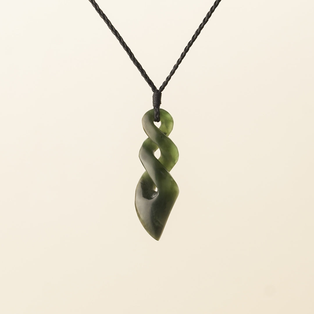 Medium Double Pikorua Pounamu Pendant