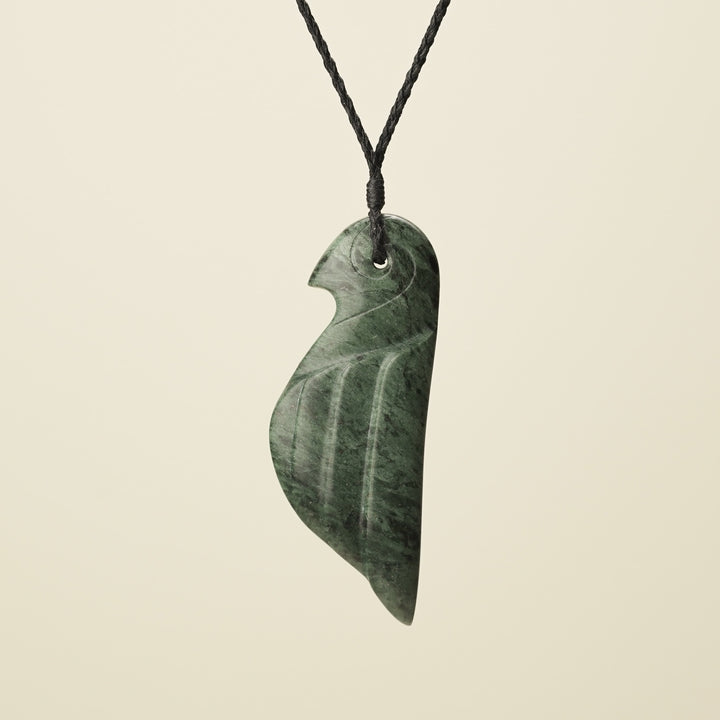 Manu Bird Inanga Large Pounamu Pendant
