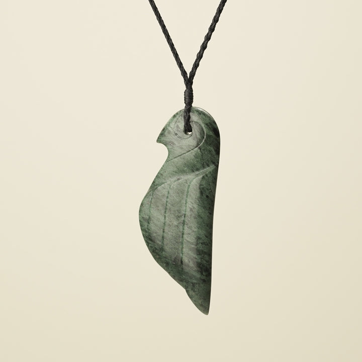 Manu Bird Inanga Large Pounamu Pendant