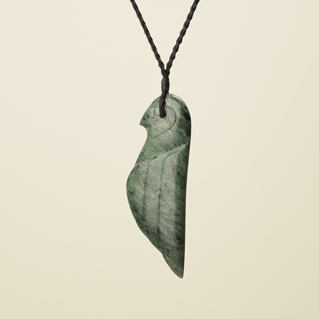 Manu Bird Inanga Large Pounamu Pendant