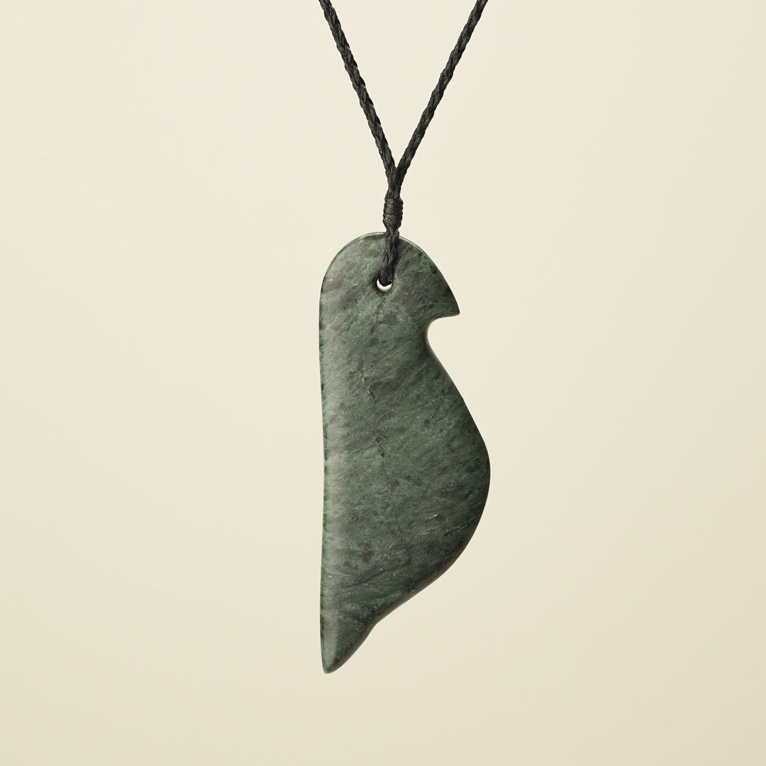 Manu Bird Inanga Large Pounamu Pendant
