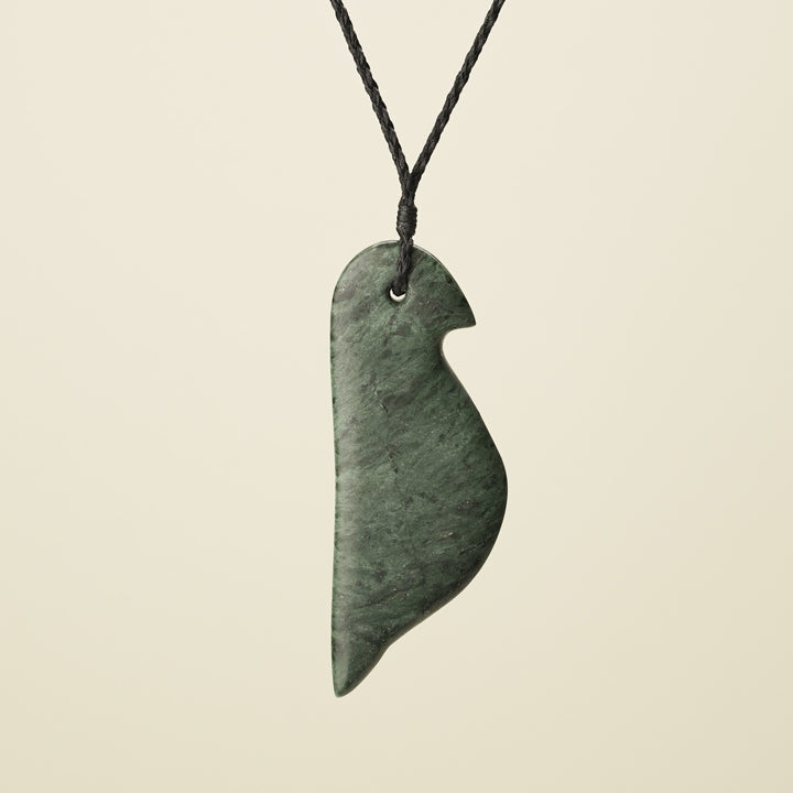 Manu Bird Inanga Large Pounamu Pendant