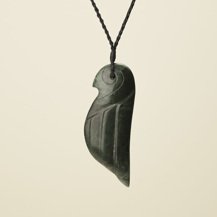 Manu Bird Large Inanga Pounamu Pendant